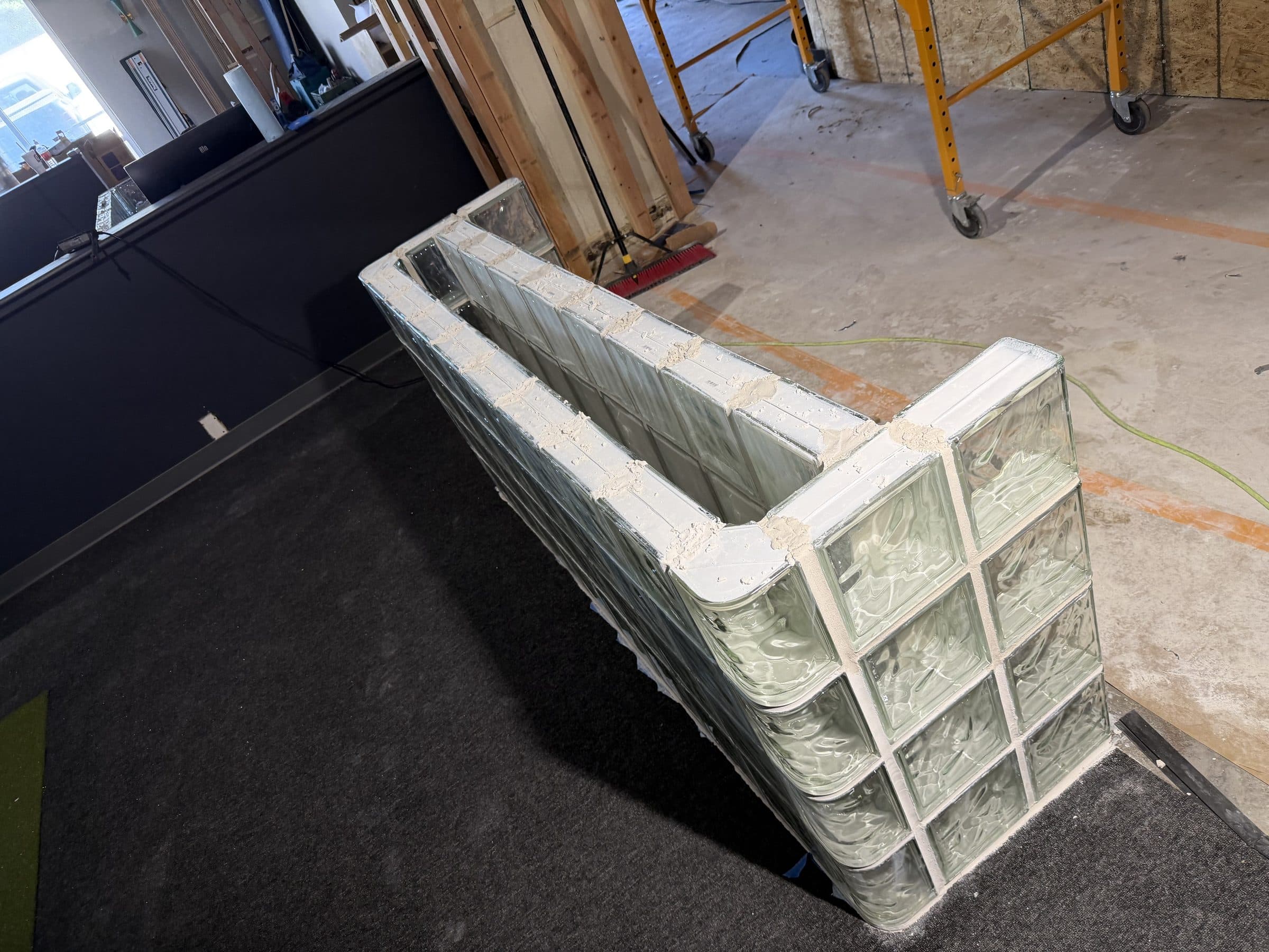 Glass block counter/partition (in progress)